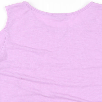 Womens UK Size 16 Select Purple Basic T-Shirt