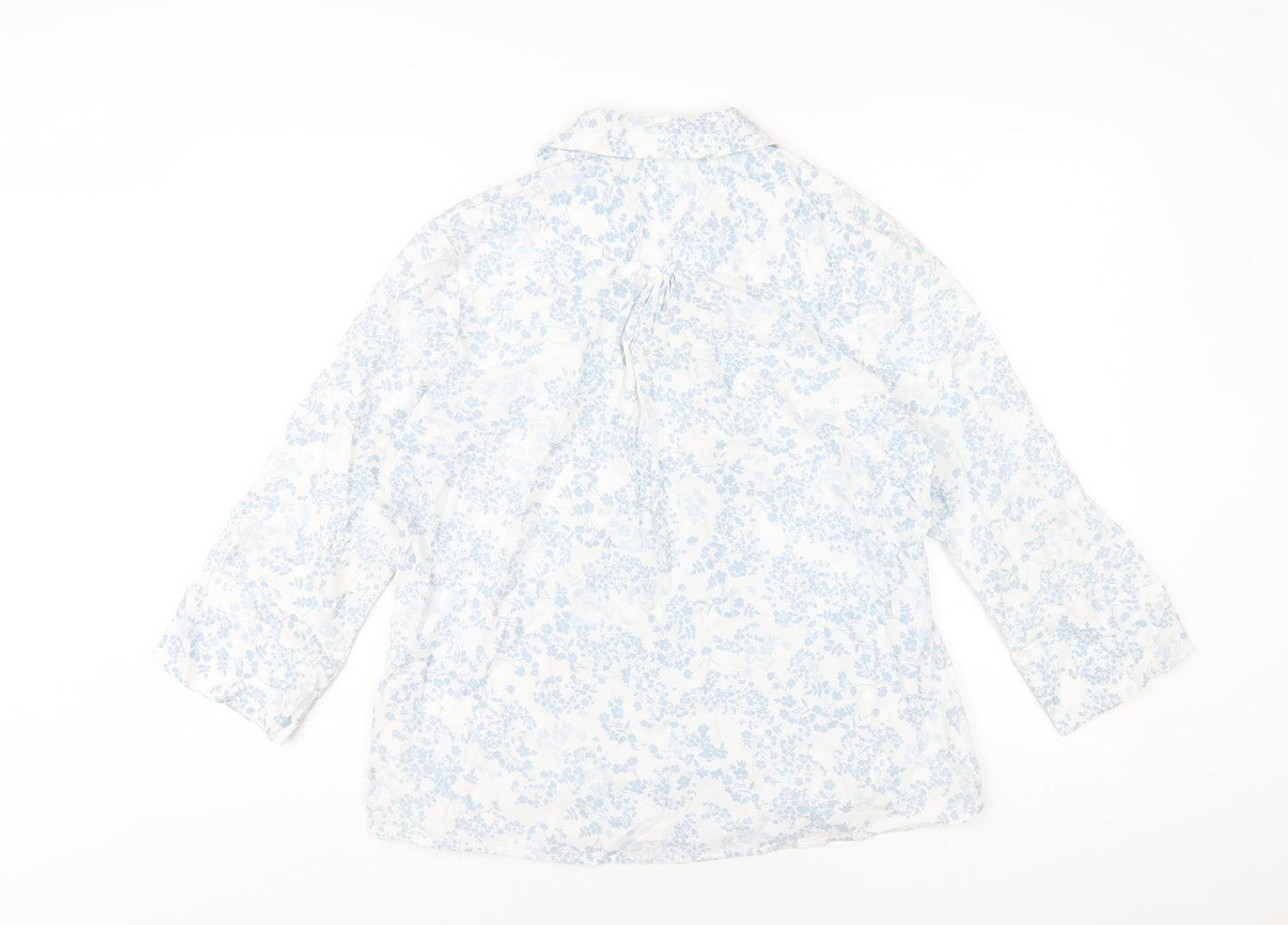 Womens UK Size 10 Marks and Spencer Blue Basic Button-Up