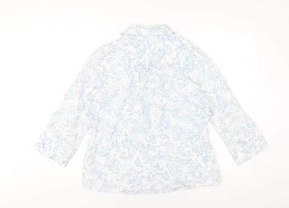 Womens UK Size 10 Marks and Spencer Blue Basic Button-Up