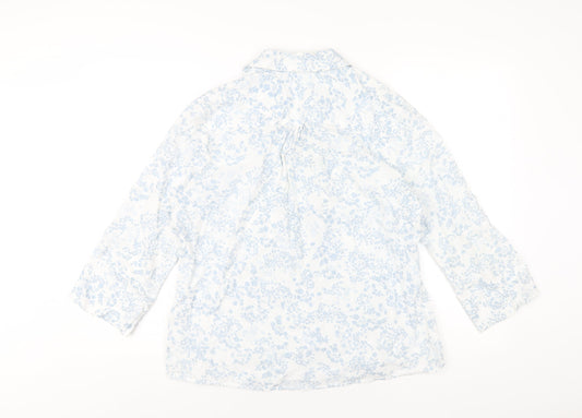 Womens UK Size 10 Marks and Spencer Blue Basic Button-Up