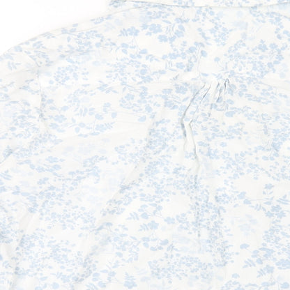 Womens UK Size 10 Marks and Spencer Blue Basic Button-Up