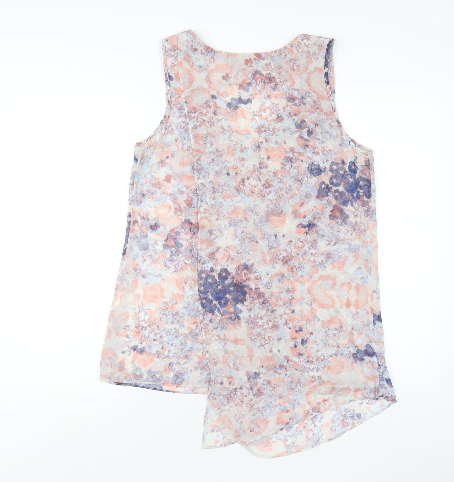 Warehouse Womens Multicoloured Geometric Polyester Basic Tank Size 12 V-Neck