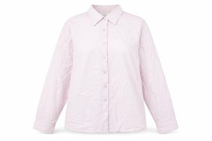 Marks & Spencer Womens Pink Viscose Basic Button-Up Size 16 Collared