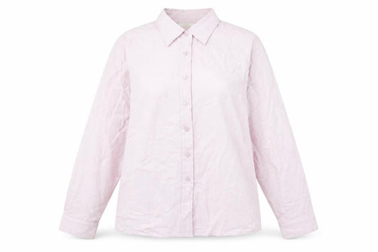 Marks & Spencer Womens Pink Viscose Basic Button-Up Size 16 Collared