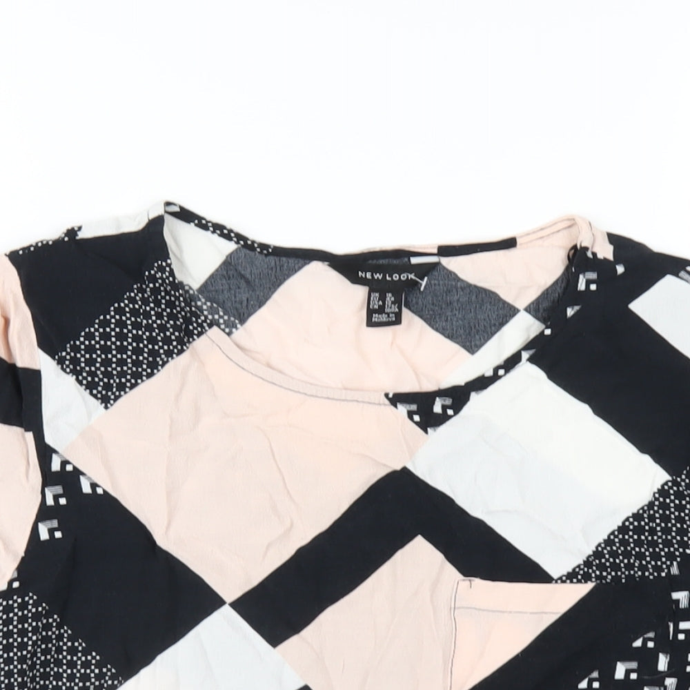 Womens UK Size 16 New Look Multicoloured Basic T-Shirt