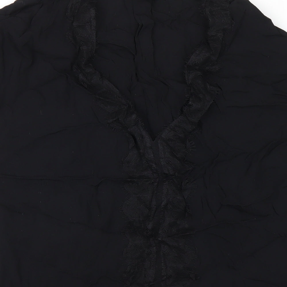 Womens UK Size 12 NEXT Black Basic Blouse