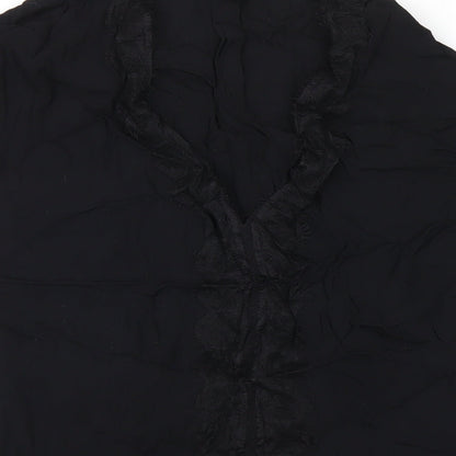 Womens UK Size 12 NEXT Black Basic Blouse