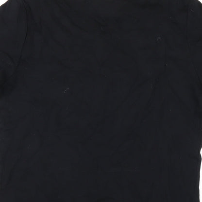 Womens UK Size 14 Marks and Spencer Black Basic T-Shirt