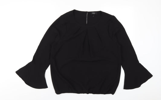 Womens UK Size 10 Klass Black Basic T-Shirt