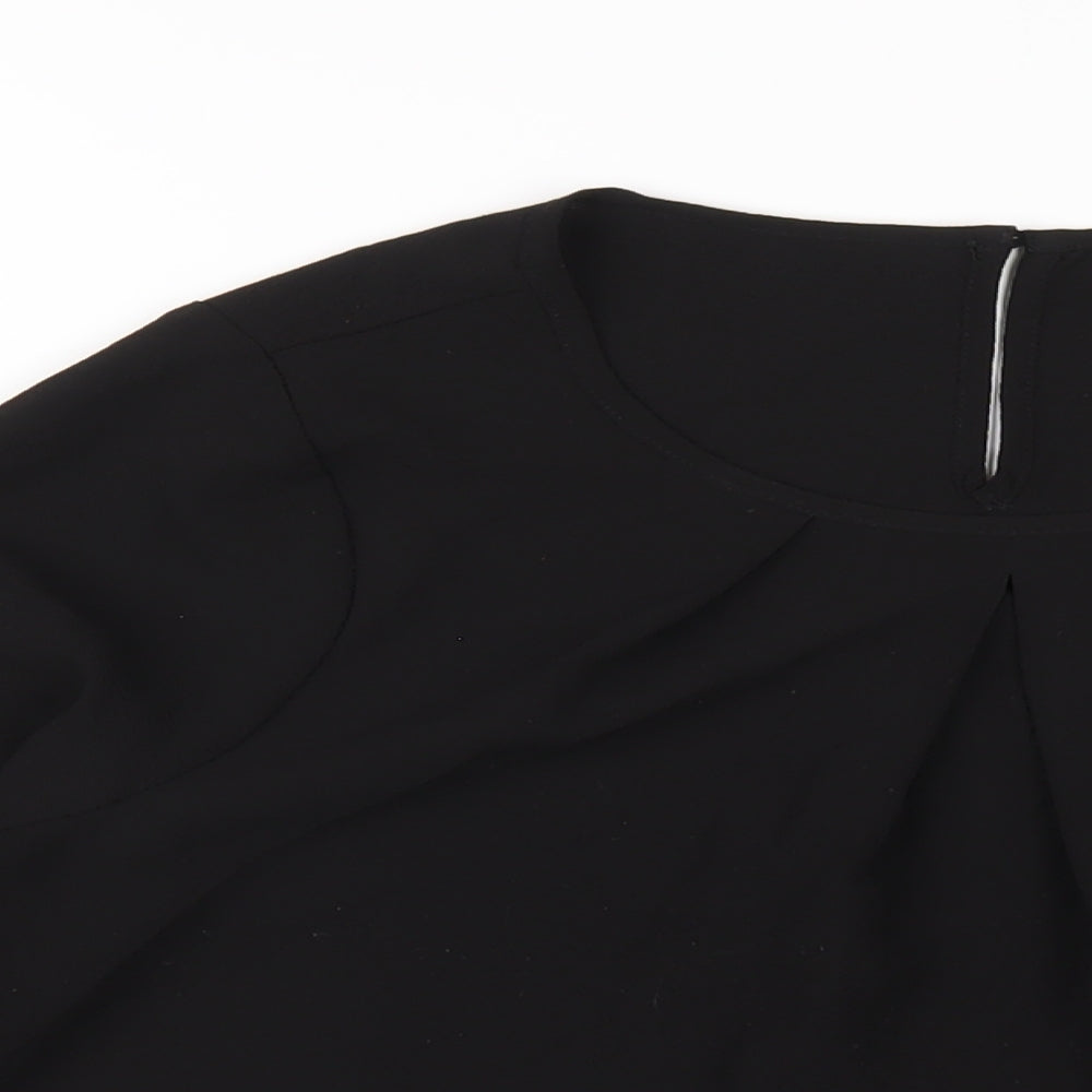 Womens UK Size 10 Klass Black Basic T-Shirt