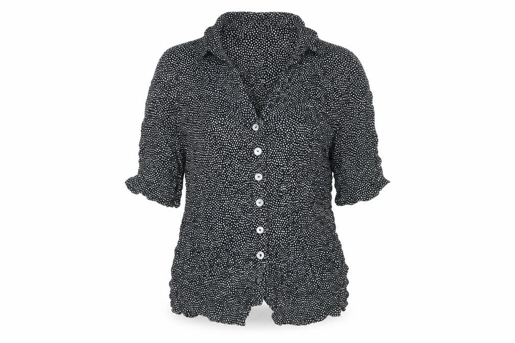 Womens UK Size 14 Wallis Black Basic Button-Up