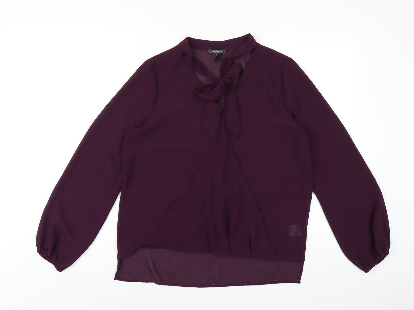 Womens UK Size 12 Intuition Purple Basic Blouse