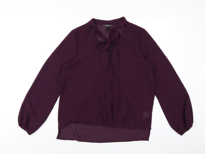 Womens UK Size 12 Intuition Purple Basic Blouse