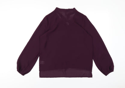 Womens UK Size 12 Intuition Purple Basic Blouse