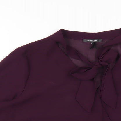 Womens UK Size 12 Intuition Purple Basic Blouse