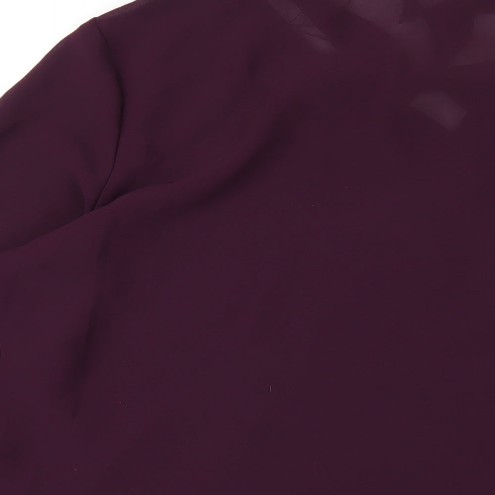 Womens UK Size 12 Intuition Purple Basic Blouse