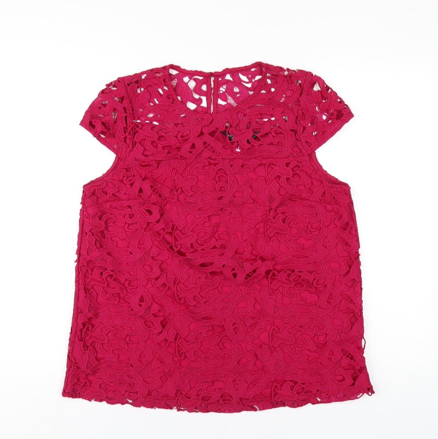Womens UK Size 14 Dorothy Perkins Pink Basic T-Shirt