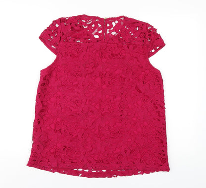 Womens UK Size 14 Dorothy Perkins Pink Basic T-Shirt