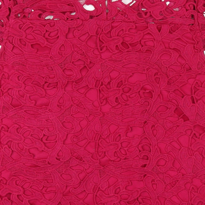 Womens UK Size 14 Dorothy Perkins Pink Basic T-Shirt