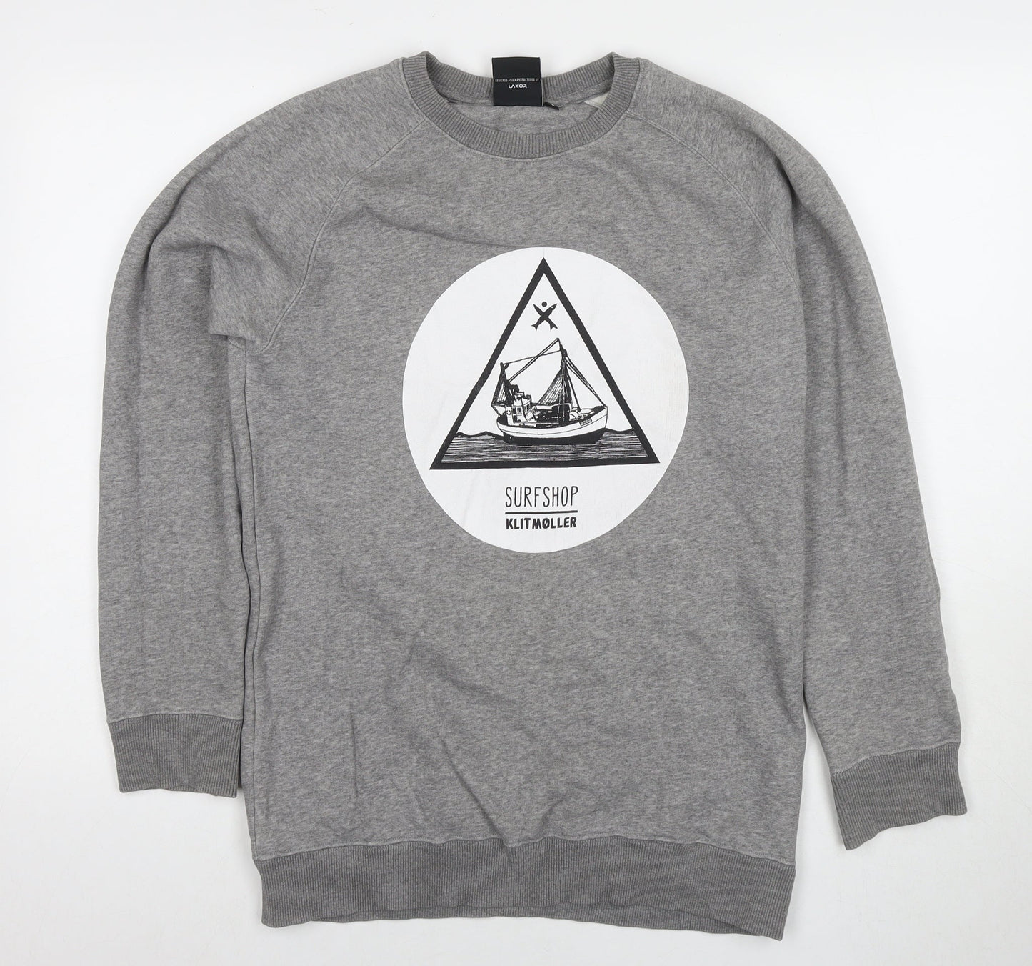 West Wind Mens Grey Cotton Pullover Hoodie Size S - Surf Shop