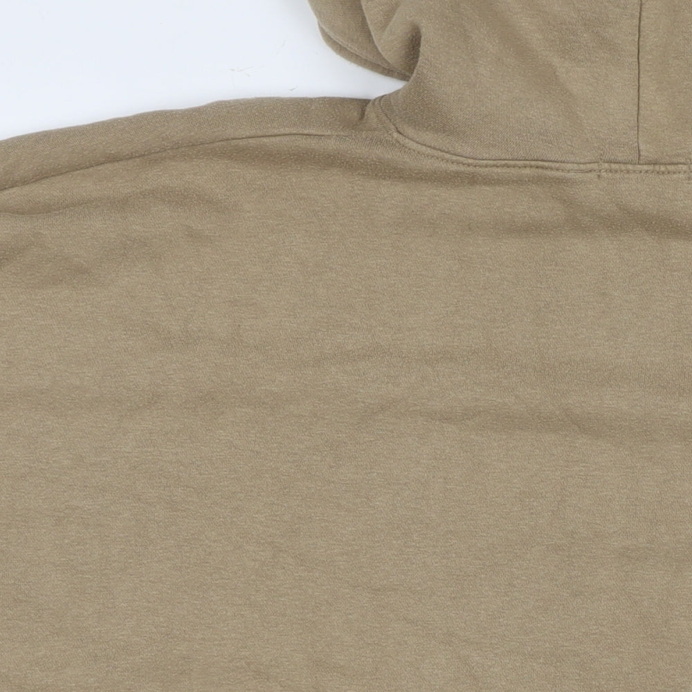 PRETTYLITTLETHING Womens Brown Cotton Pullover Hoodie Size 3XL Pullover - Logo