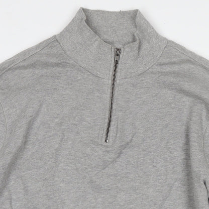 Peter Werth Mens Grey Cotton Pullover Hoodie Size L