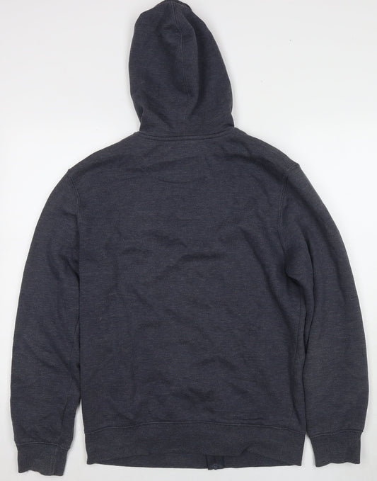 Mens UK Size M Easy Blue Full Zip Hoodie
