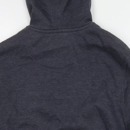 Mens UK Size M Easy Blue Full Zip Hoodie