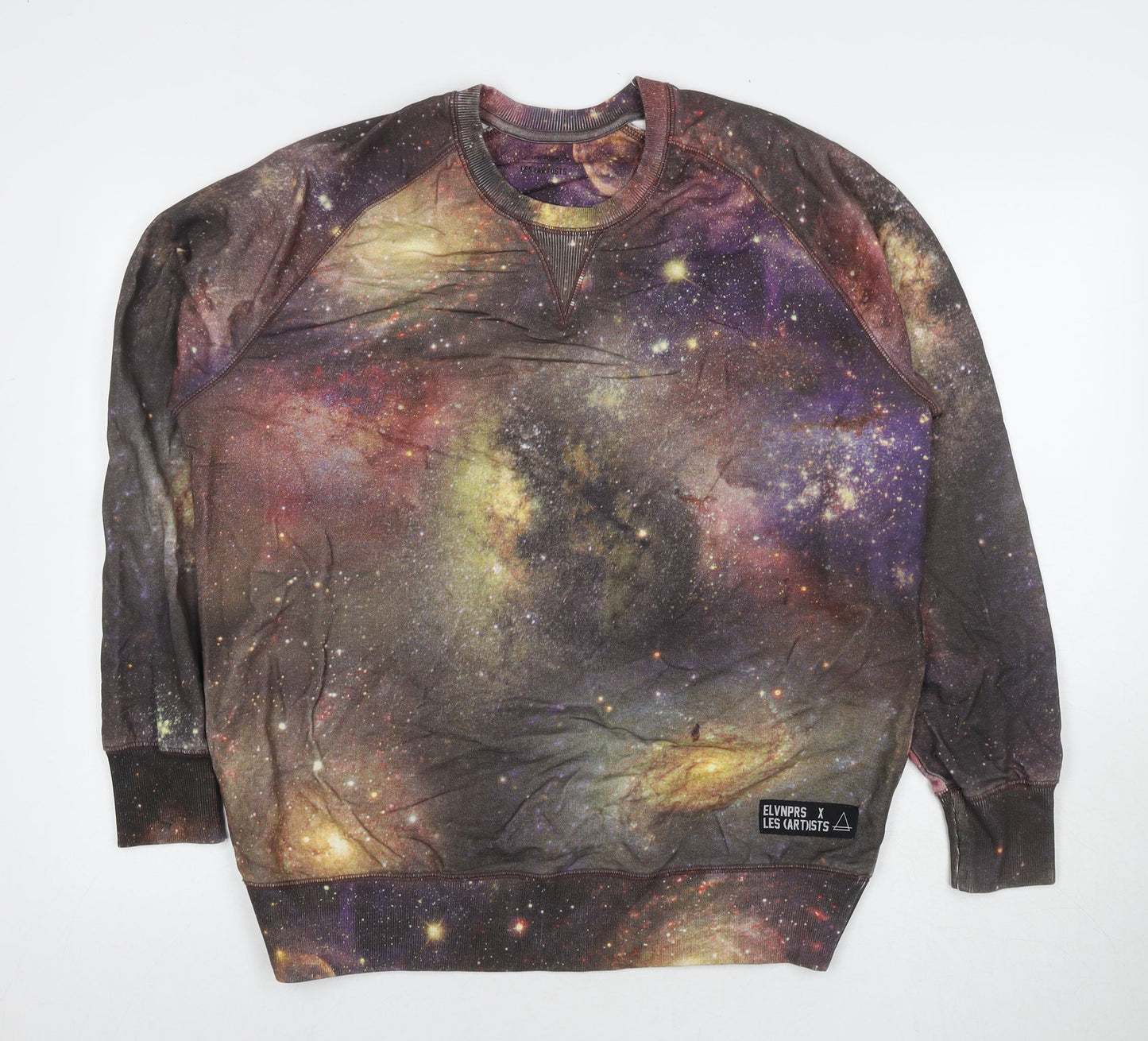 Eleven Paris Womens Multicoloured Geometric Cotton Pullover Sweatshirt Size 2XL Pullover - West 77