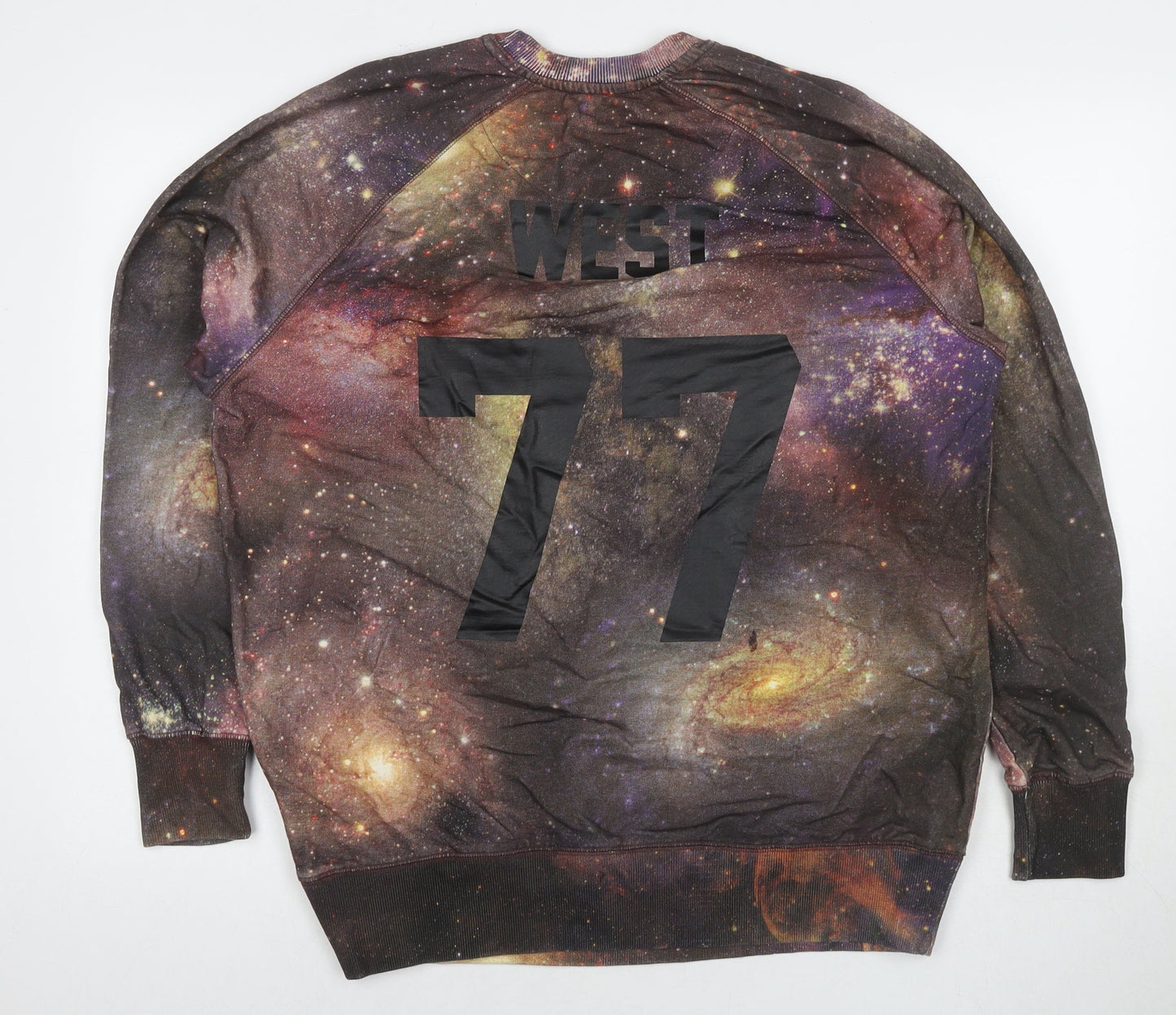 Eleven Paris Womens Multicoloured Geometric Cotton Pullover Sweatshirt Size 2XL Pullover - West 77