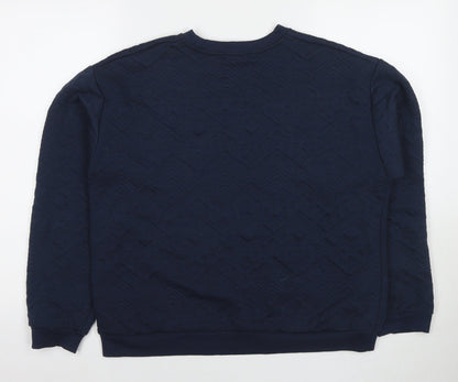 Zara Womens Blue Polyester Pullover Sweatshirt Size M Pullover