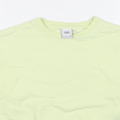 Zara Girls Green Cotton Pullover Sweatshirt Size 11-12 Years Pullover