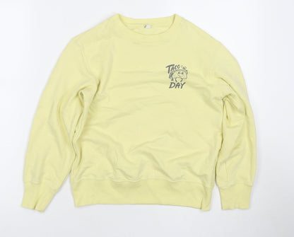 Uniqlo Boys Yellow Cotton Pullover Sweatshirt Size 9-10 Years Pullover - Taco Day