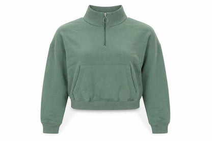 PRETTYLITTLETHING Womens Green Cotton Pullover Sweatshirt Size XL Pullover