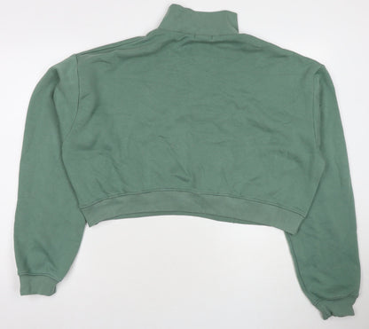 PRETTYLITTLETHING Womens Green Cotton Pullover Sweatshirt Size XL Pullover