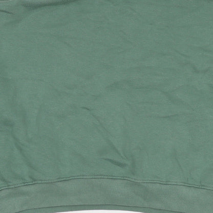 PRETTYLITTLETHING Womens Green Cotton Pullover Sweatshirt Size XL Pullover