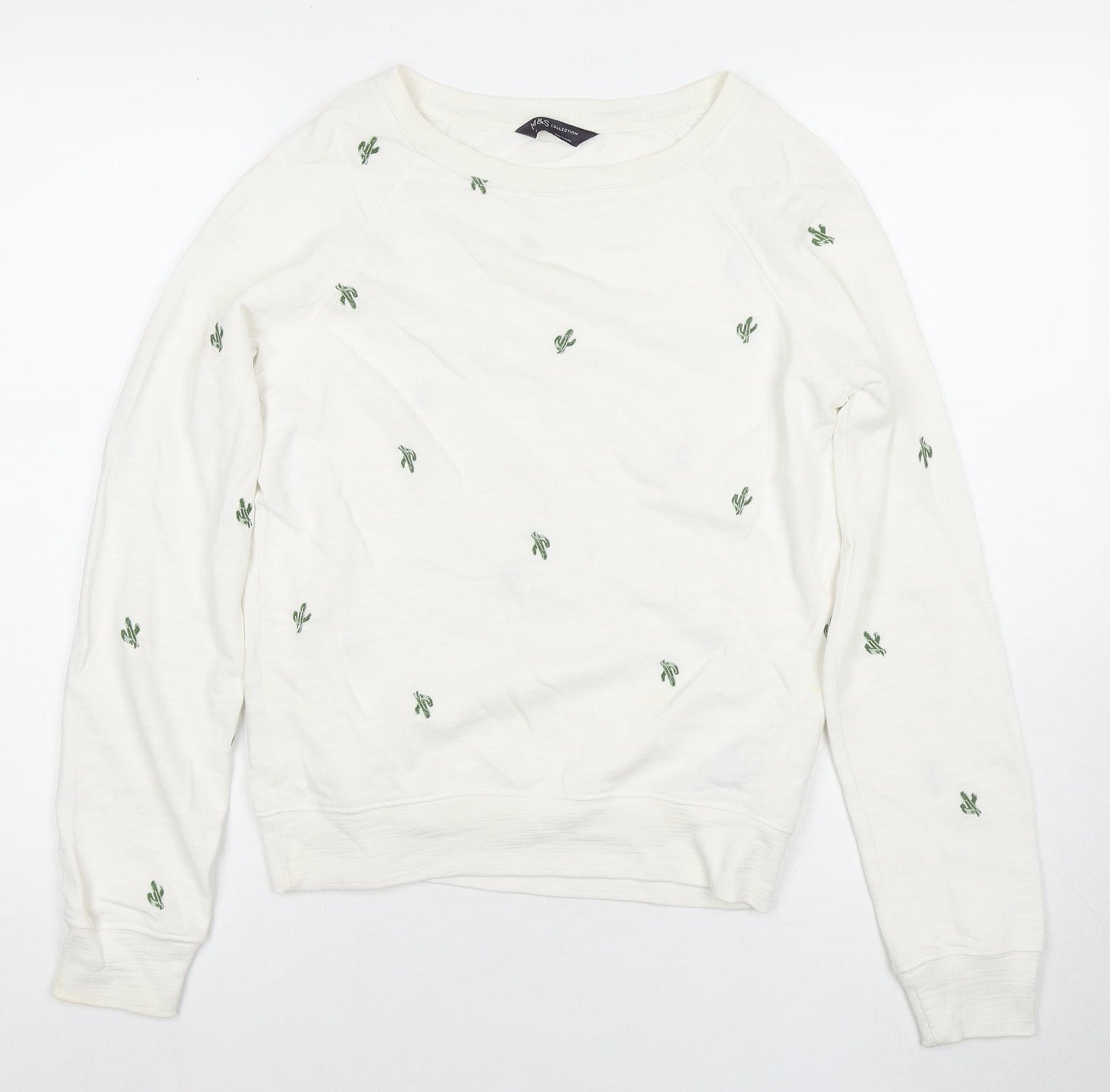Womens UK Size 6 Marks and Spencer White Pullover Sweatshirt