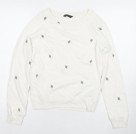 Womens UK Size 6 Marks and Spencer White Pullover Sweatshirt