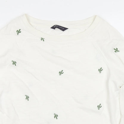 Womens UK Size 6 Marks and Spencer White Pullover Sweatshirt