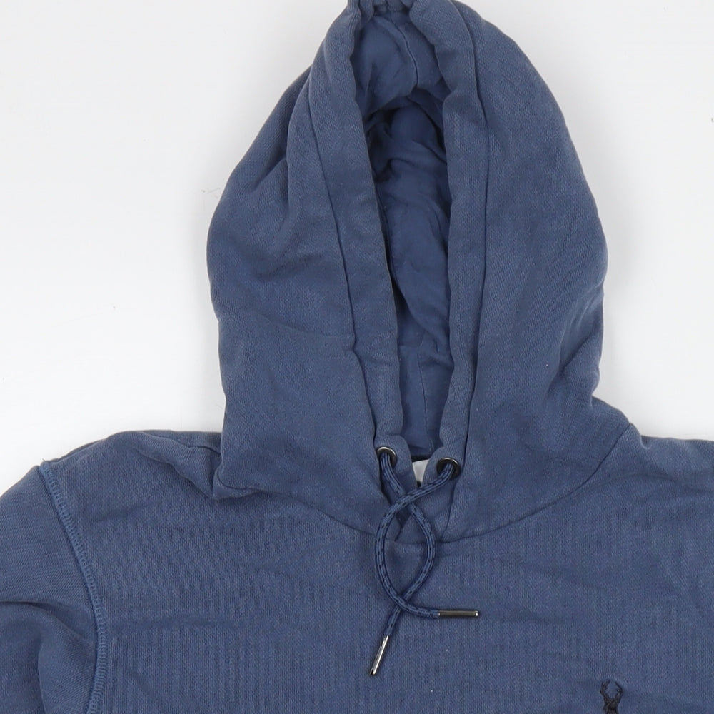 Mens UK Size S NEXT Blue Pullover Hoodie