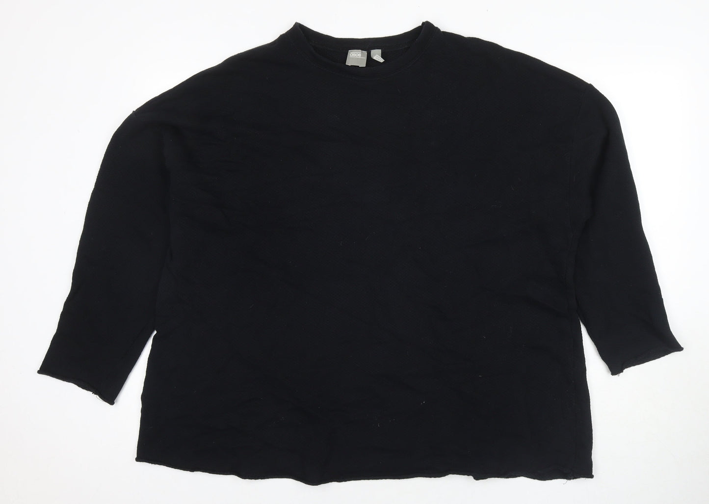 Womens UK Size 10 ASOS Black Pullover Sweatshirt