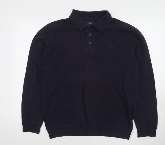 Mens UK Size M Lincoln Blue Pullover Sweatshirt