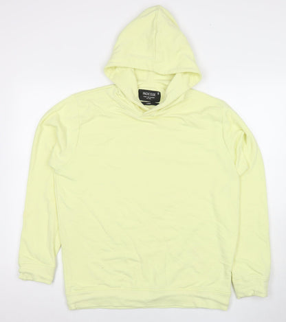 Indicore Mens Yellow Cotton Pullover Sweatshirt Size L