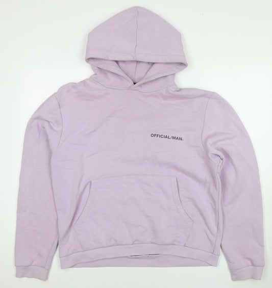 Mens UK Size 2XL Boohoo Purple Pullover Hoodie
