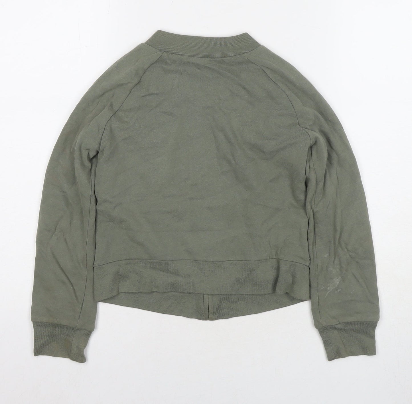 Gap Girls Green Cotton Full Zip Sweatshirt Size 8 Years Zip