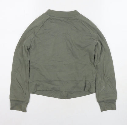 Gap Girls Green Cotton Full Zip Sweatshirt Size 8 Years Zip