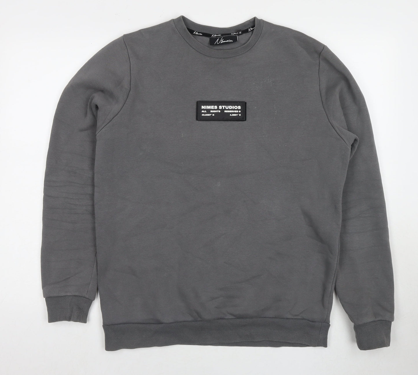Mens UK Size M Nimes Grey Pullover Sweatshirt