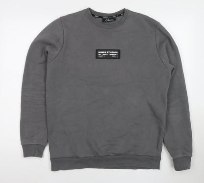 Mens UK Size M Nimes Grey Pullover Sweatshirt
