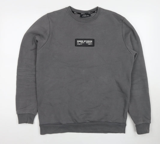 Mens UK Size M Nimes Grey Pullover Sweatshirt