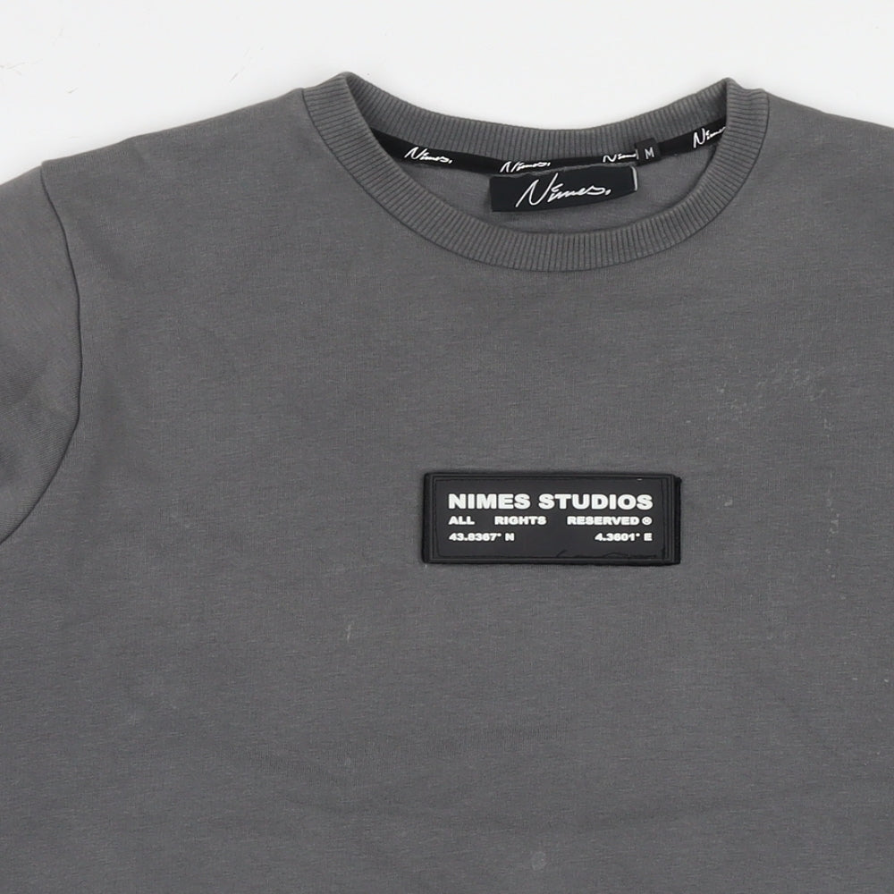 Mens UK Size M Nimes Grey Pullover Sweatshirt
